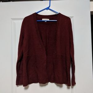 Loft cozy maroon cardigan